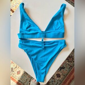 SKIMS Bright Blue Bikini, Medium, Worn Once